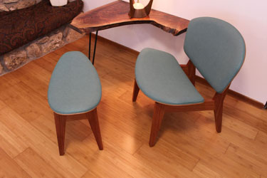 Mahogany Lounge Chair & Ottoman